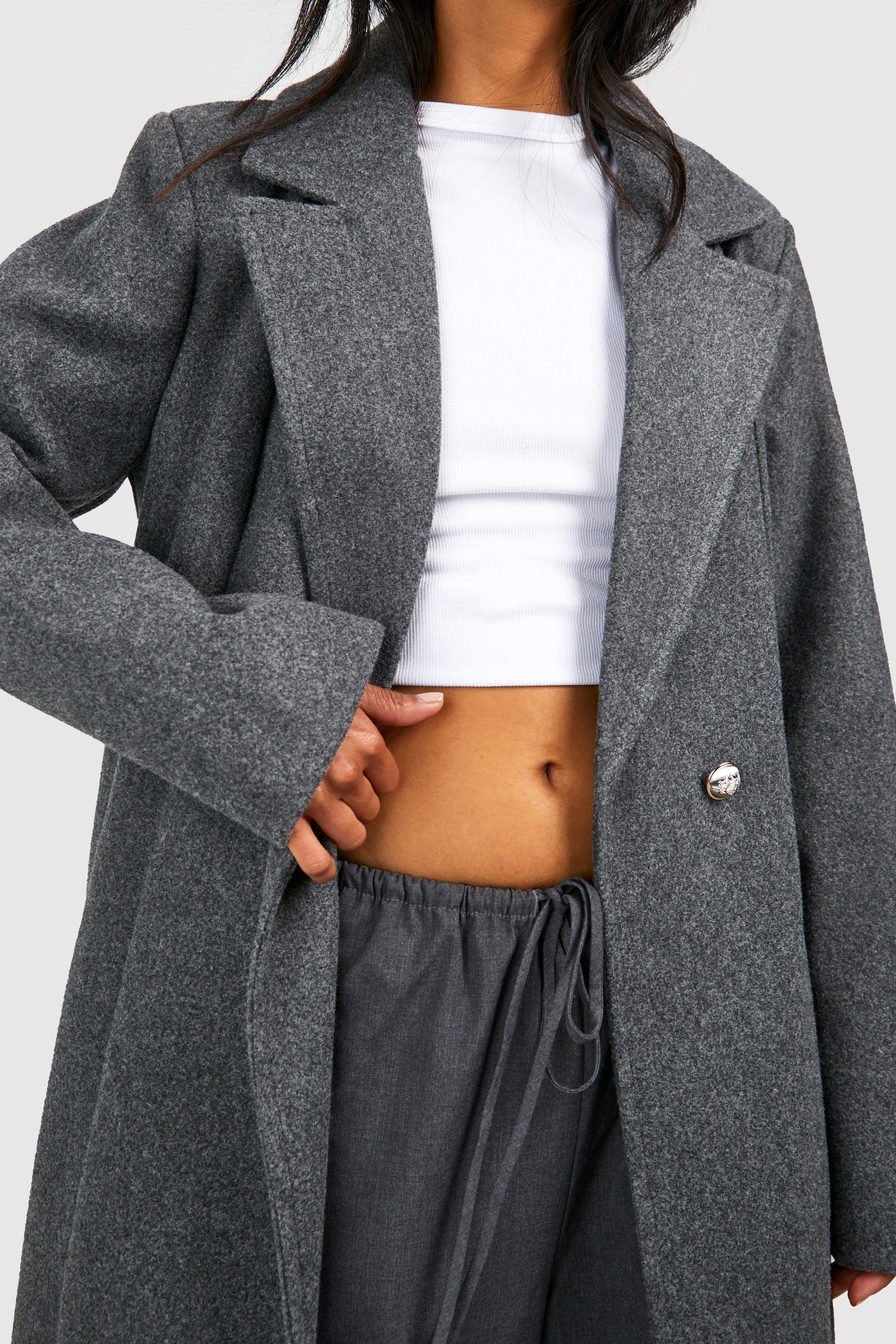 Womens grey 2024 tailored coat